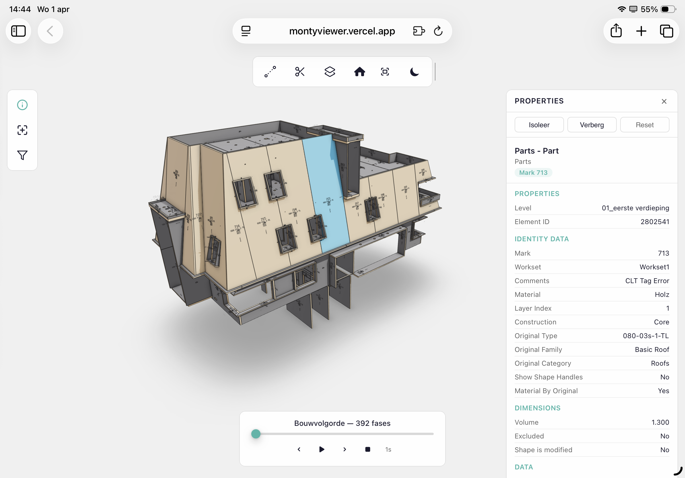 Monty IFC Viewer - Navigatie