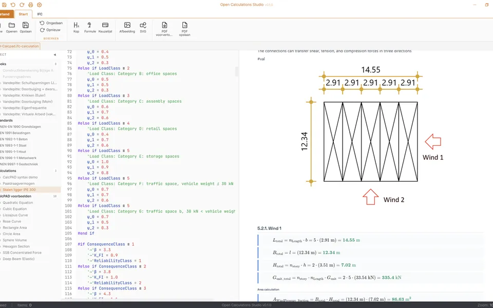 Open Calculations Studio: schermafbeelding 1