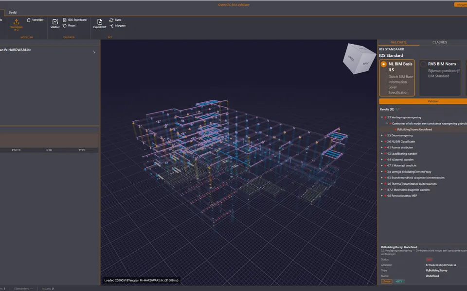 Open BIM Validator Studio: schermafbeelding 1